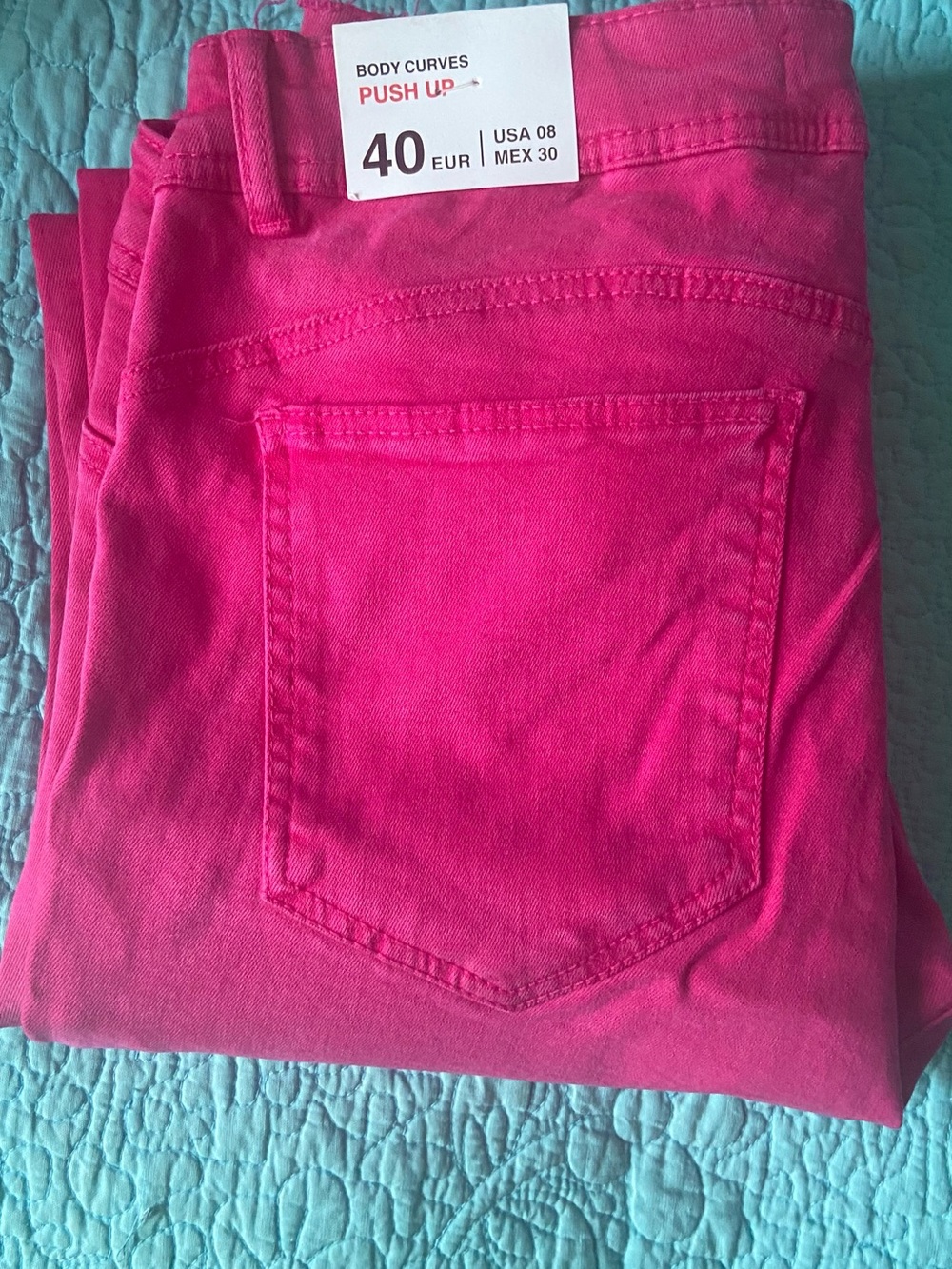 Zara  Push Up Jeans in Bright Pink